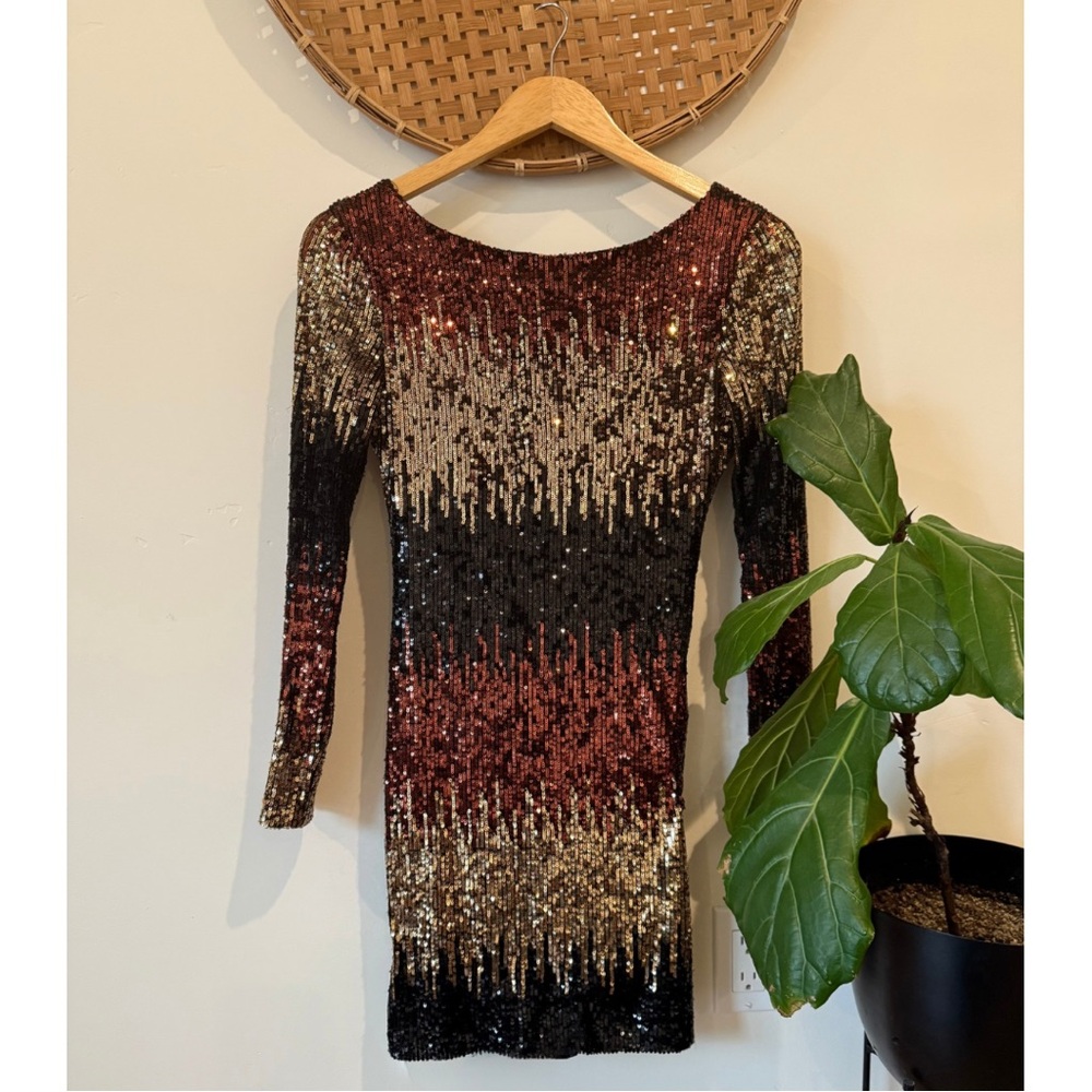 B Darlin Long Sleeve Sequin Dress ✨